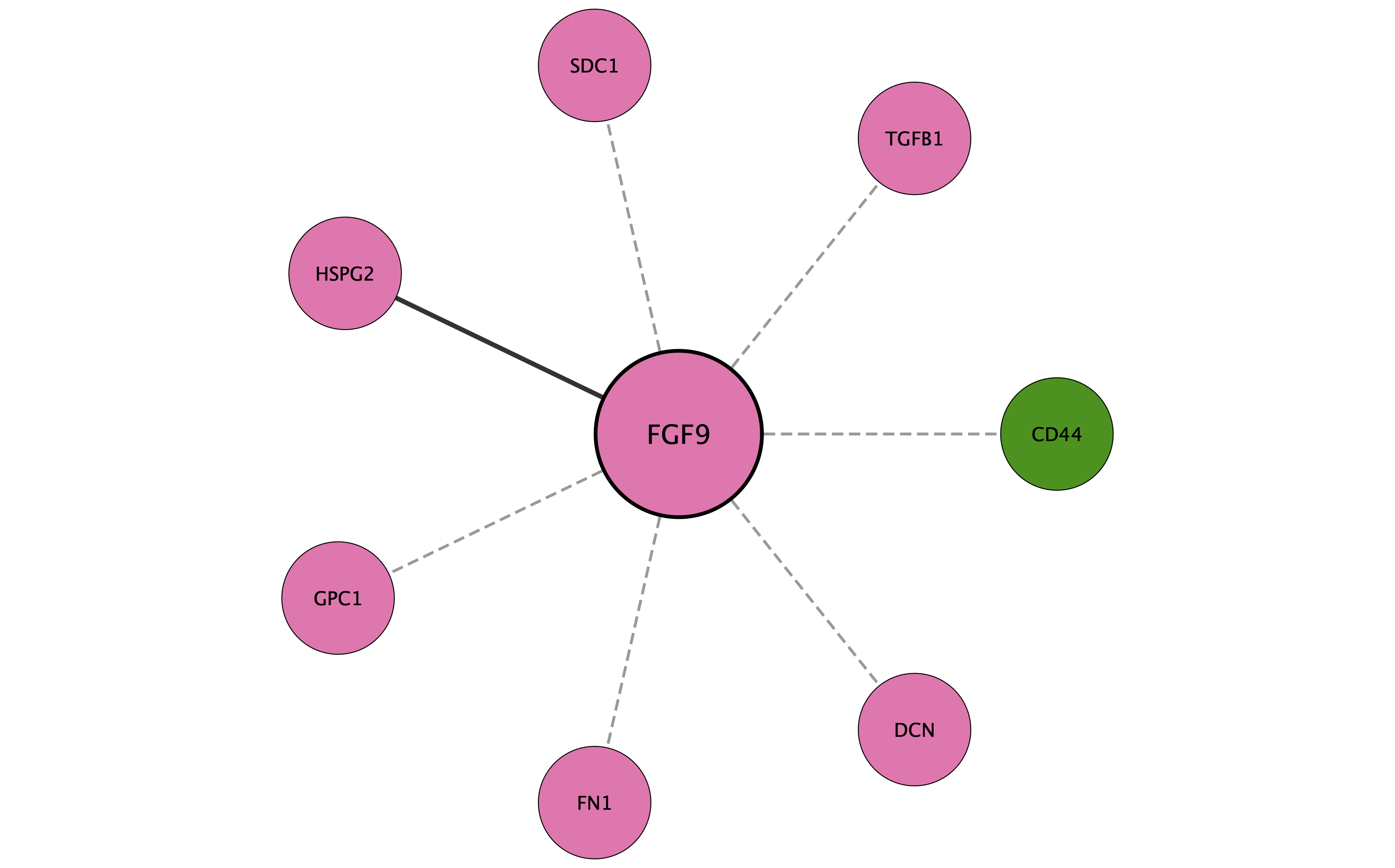 FGF9 protein interaction network