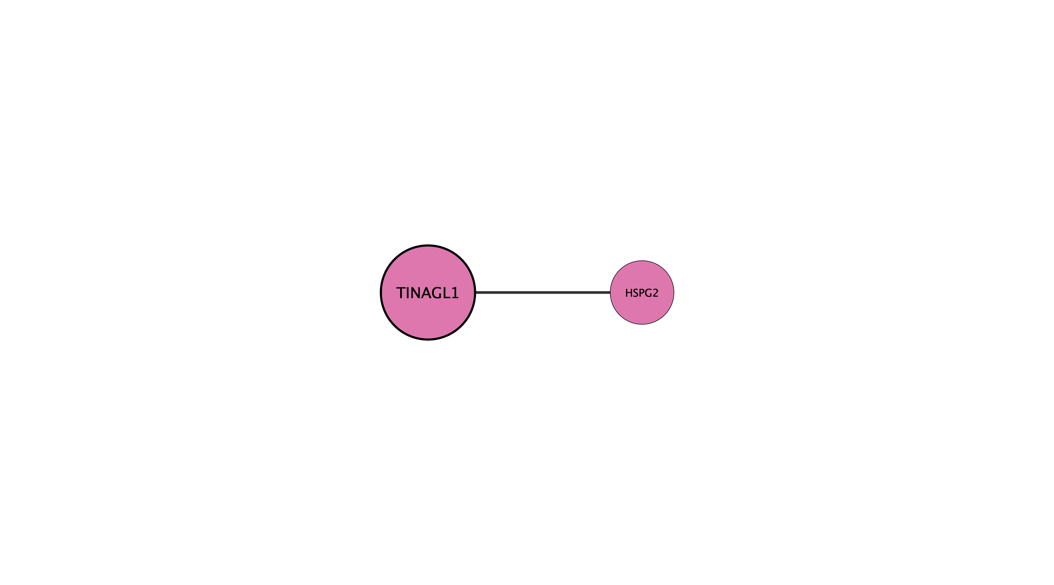 TINAGL1 protein interaction network