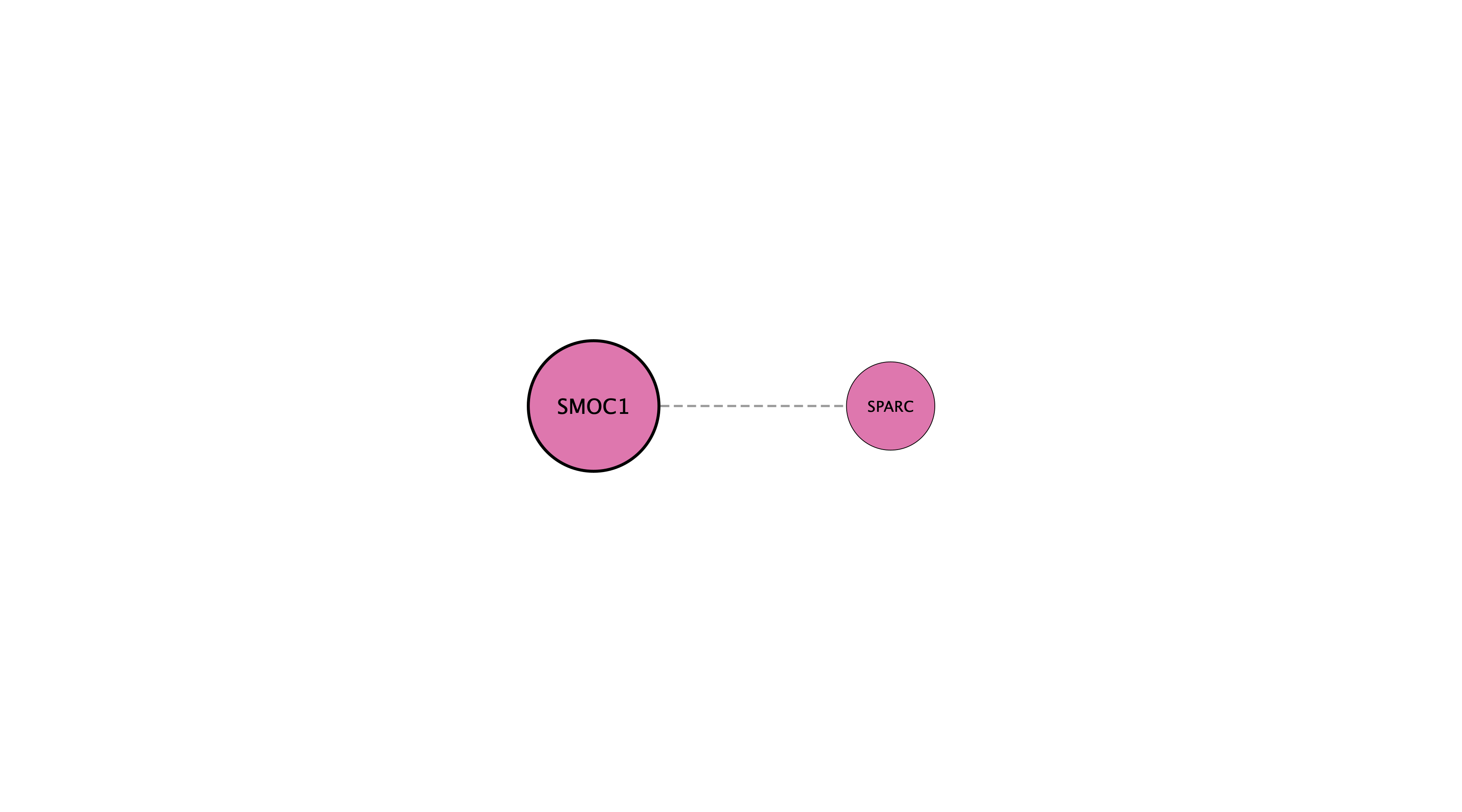 SMOC1 protein interaction network