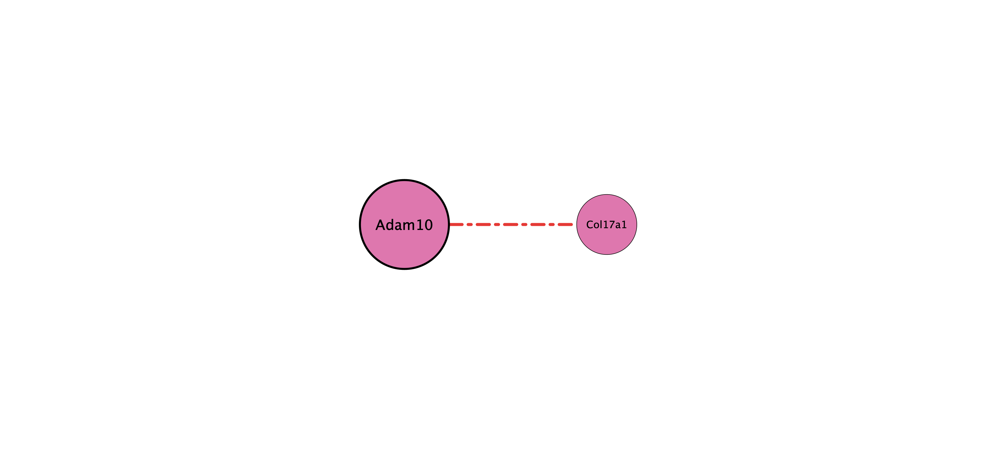 Adam10 protein-substrate network (cleavage)